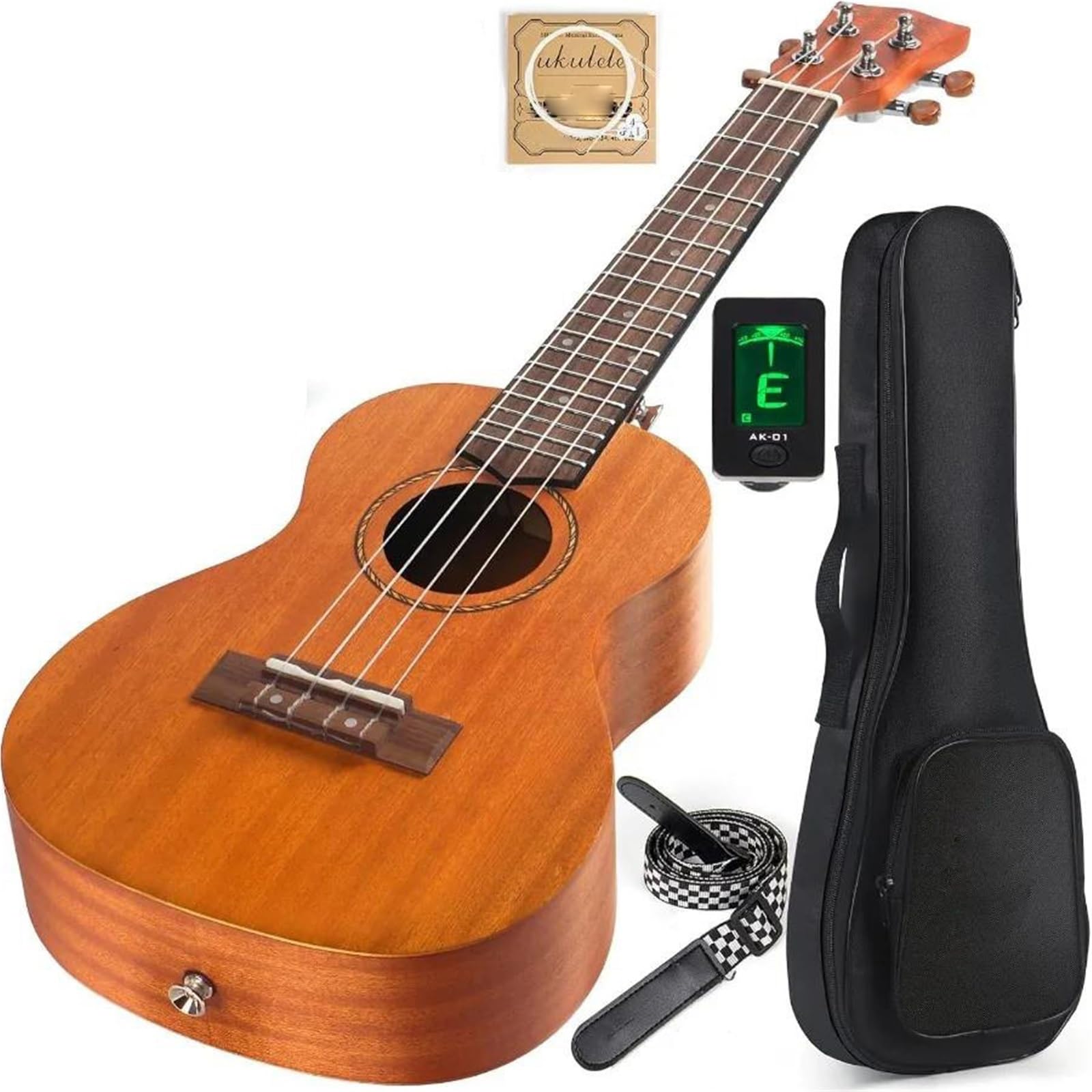 Ukulele Instrumenty Muzyczne Profesjonalny 23 Calowy Mahoniowy Ukulele Dla Dorosłych Początkujących Kompletny Zestaw Startowy