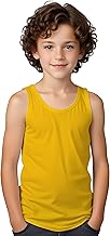 Wide Straps Undershirt in Assorted Colours in Cotton for Children – Intimate Sleeveless T-Shirt, Modern, Comfortable and Soft Armholes