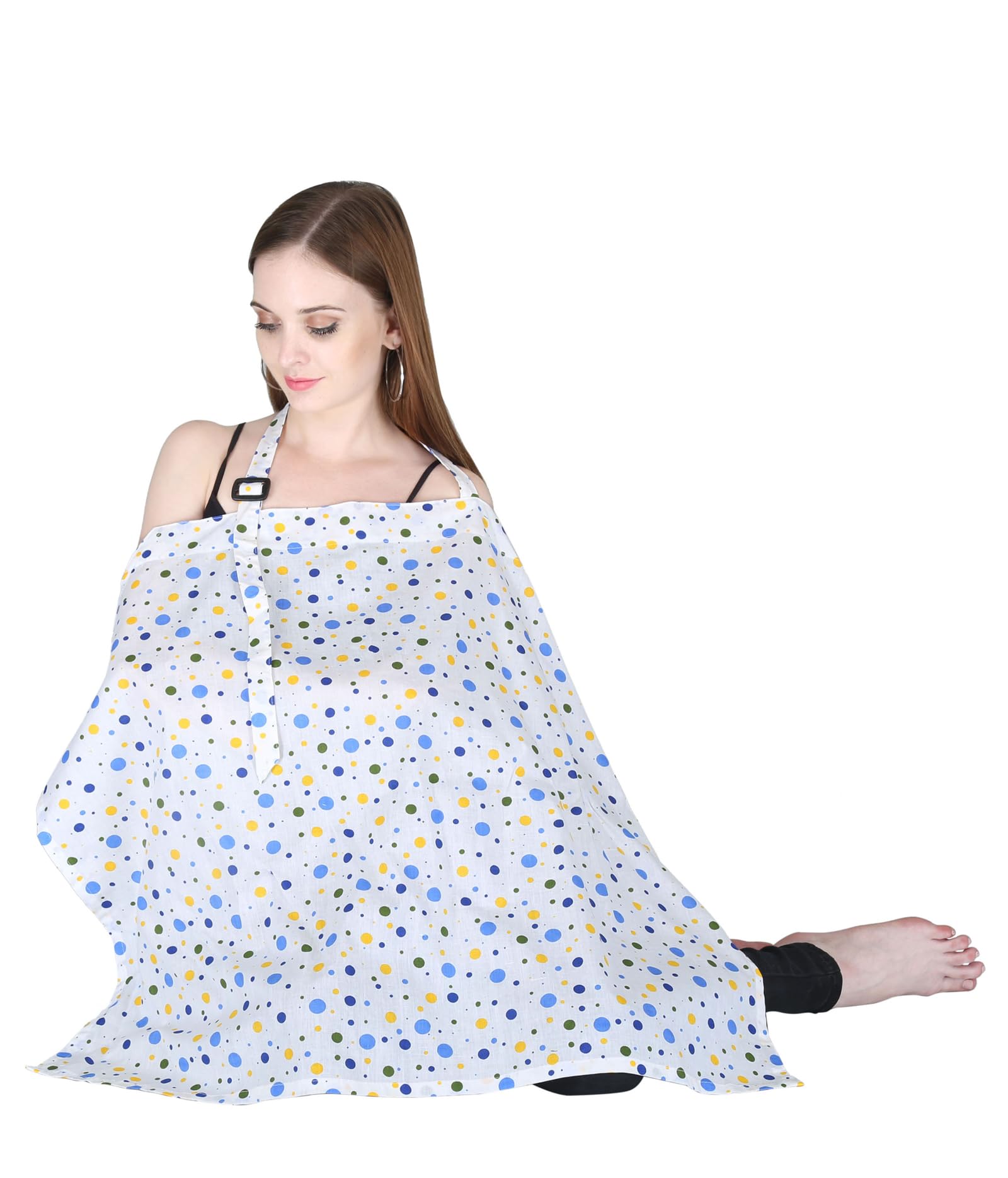 Switchon Feeding Apron Cover Maternity Cover 100% Cotton Maternity Breastfeeding Multipurpose for Mothers (White_Multi1) 1