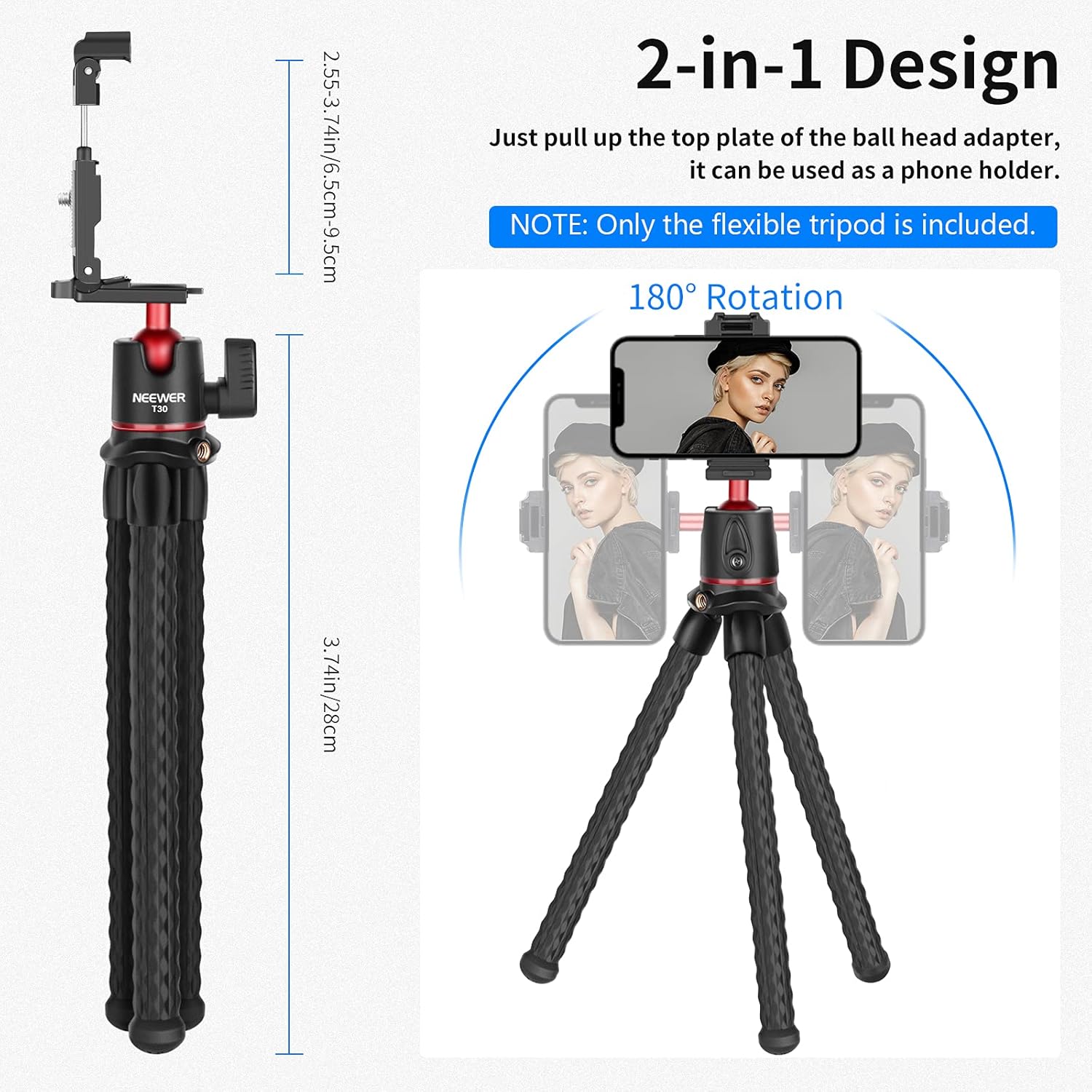 NEEWER Flexible Tripod With Remote - Image 4