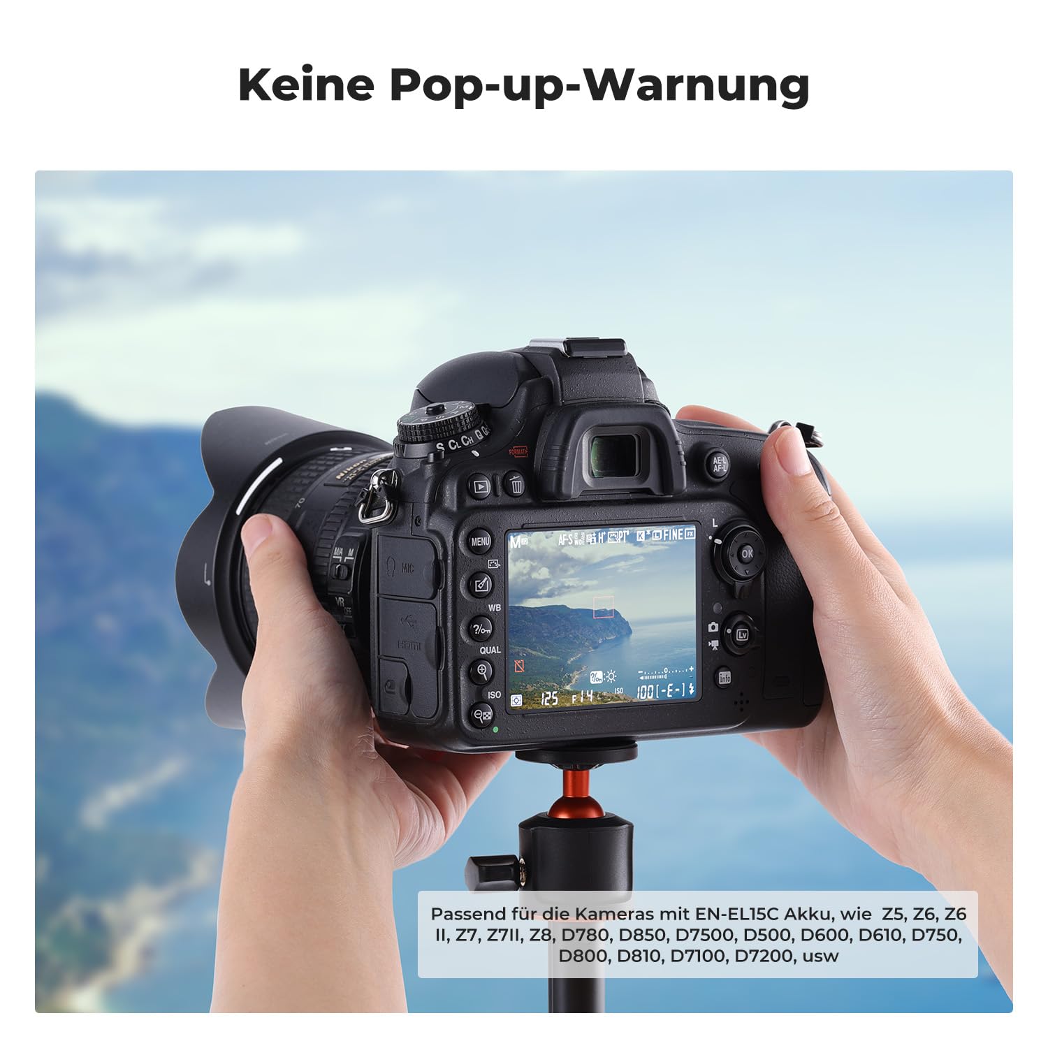 K&F CONCEPT EN-EL15C 2600mAh Kamera-Akku mit großer Kapazität und Typ C Direktladeschnittstelle für Nikon Z7 II, Z6 II, Z5, D850, D810, D810A, D780, D750, D610, D500, D7500