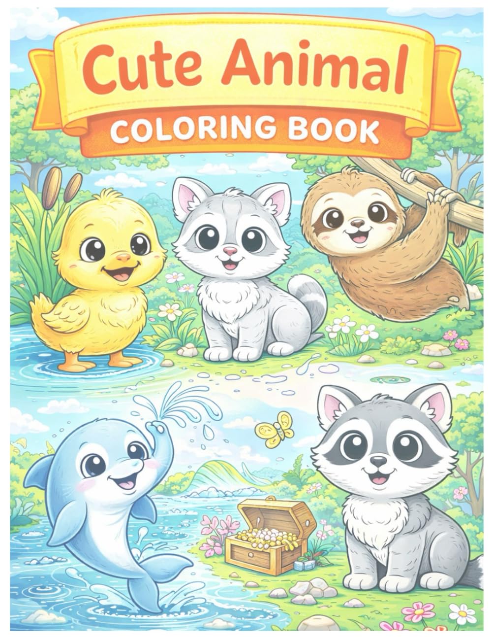 Cute Animal Coloring Book: animal coloring book ages 5–12