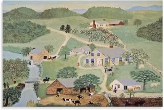 The Old Oaken Bucket Poster by Grandma Moses Prints Room Aesthetic Poster Print Art Wall Painting Canvas Posters Modern Bedroom Decor 12x18inch(30x45cm)