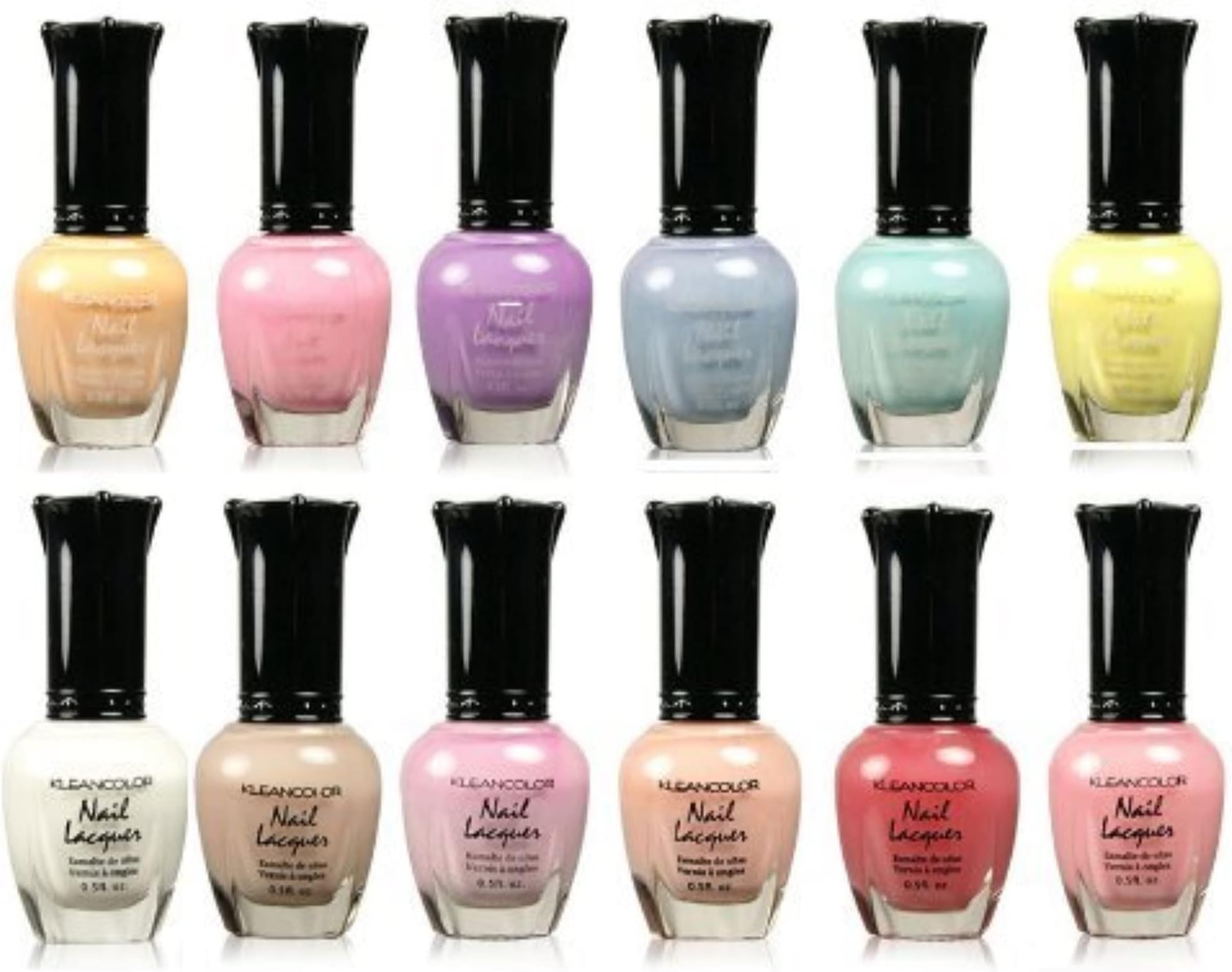Kleancolor Collection - Beautiful Assorted Pastel Nail Polish 12pc Set