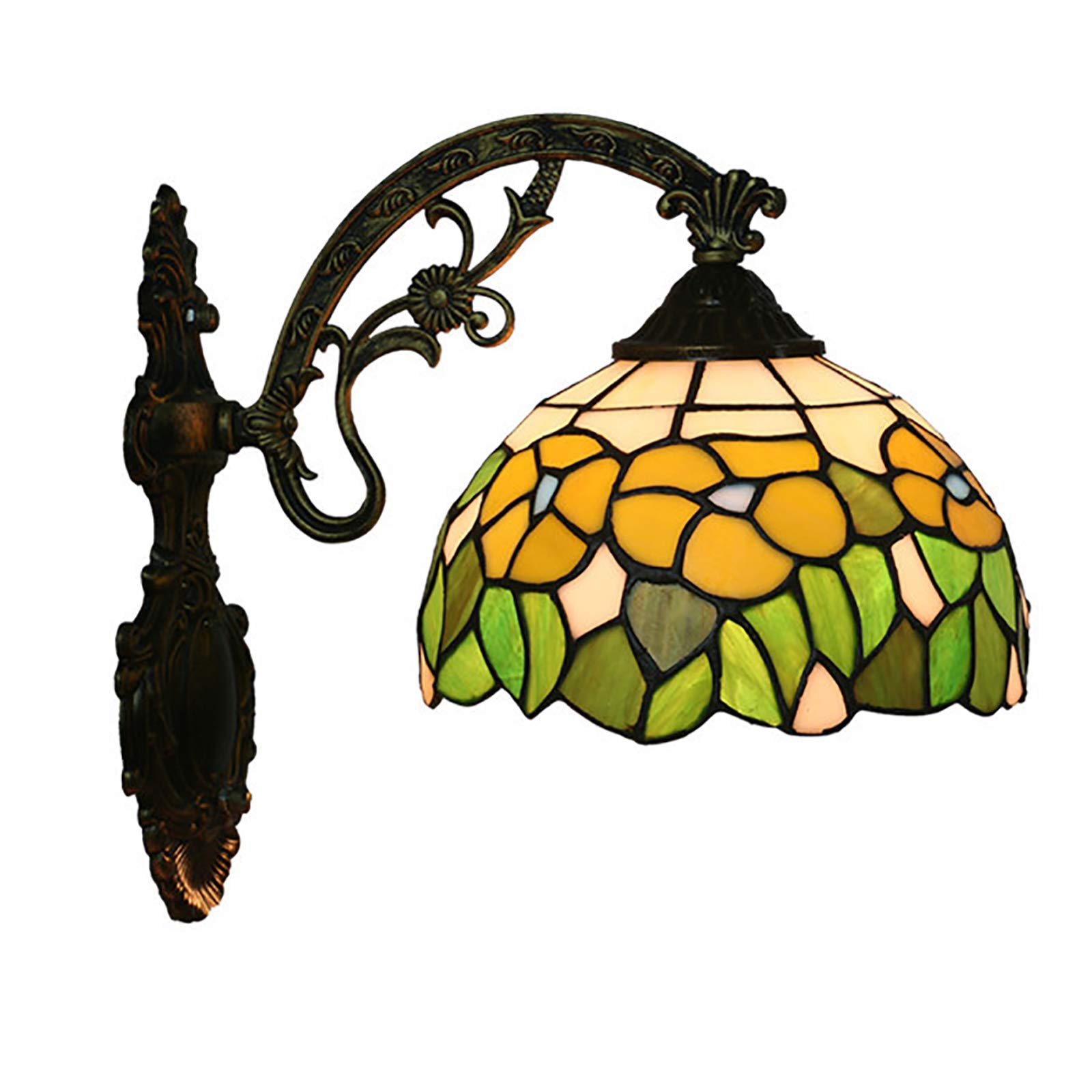 HYJAUSXB Wall Lamps Sconces LED Style Lamp Rustic Pastoral, E27 Mediterranean Applique Lampshade in Colorful Lighting for Stairs Hall