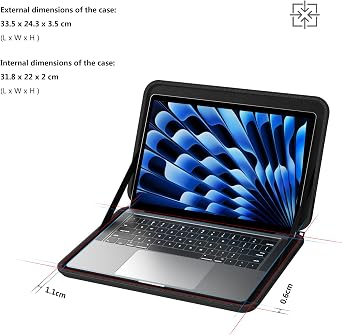 Smatree Hard Shell Laptop Case for 13.6inch MacBook Air M4 2025/M3 2024