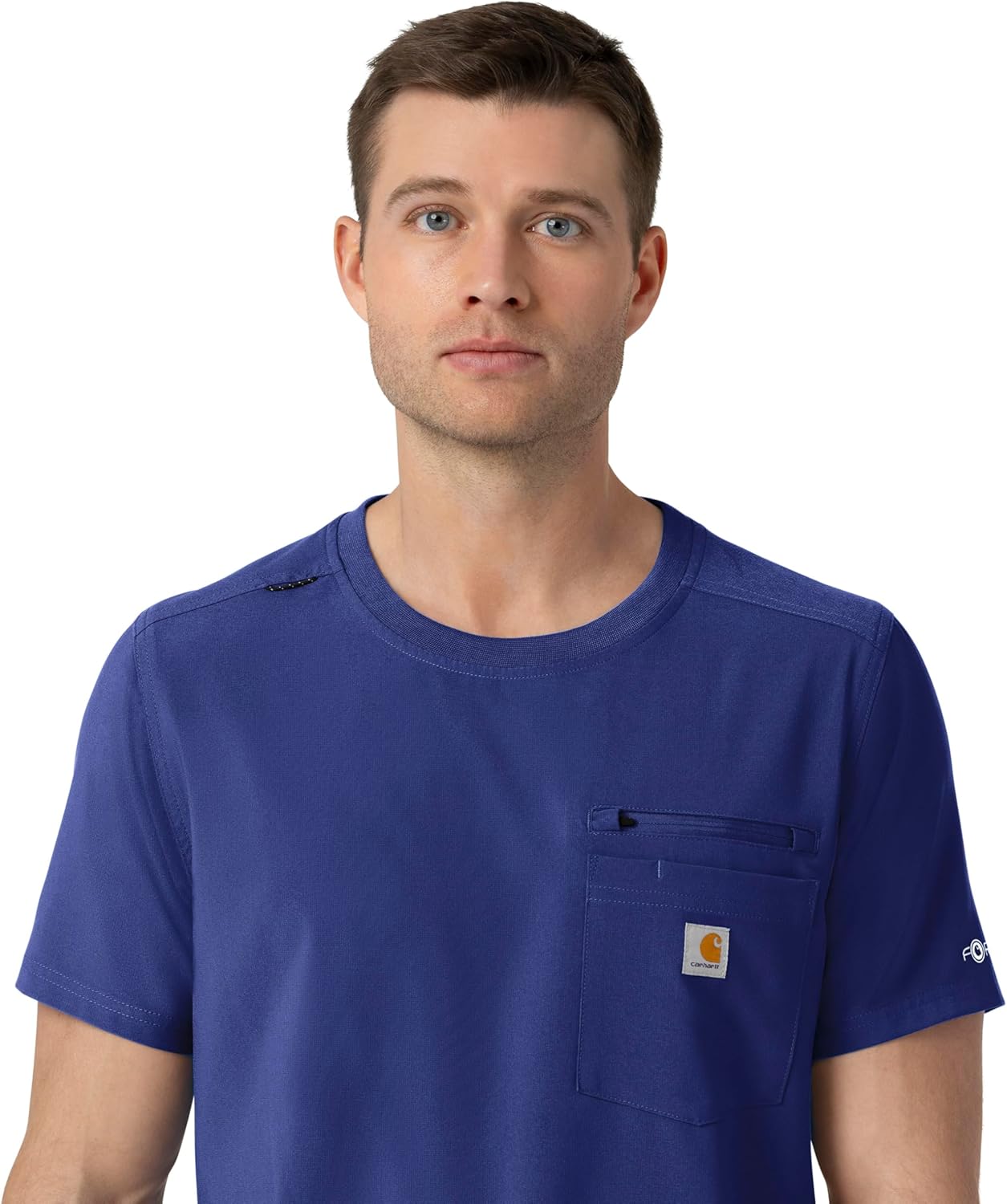Carhartt Mens Men's Force® Cross-Flex Crew Neck Scrub Top - Image 8