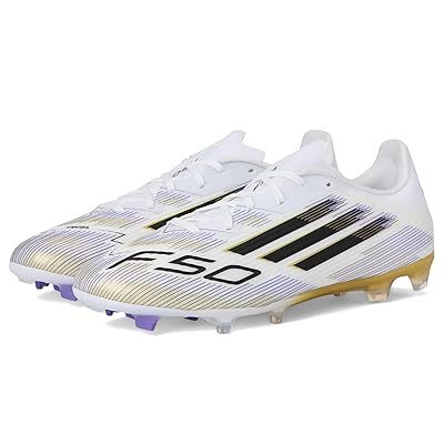 adidas F50 League Firm Ground Soccer Cleats Soccer Shoes White/Black/Gold Metallic