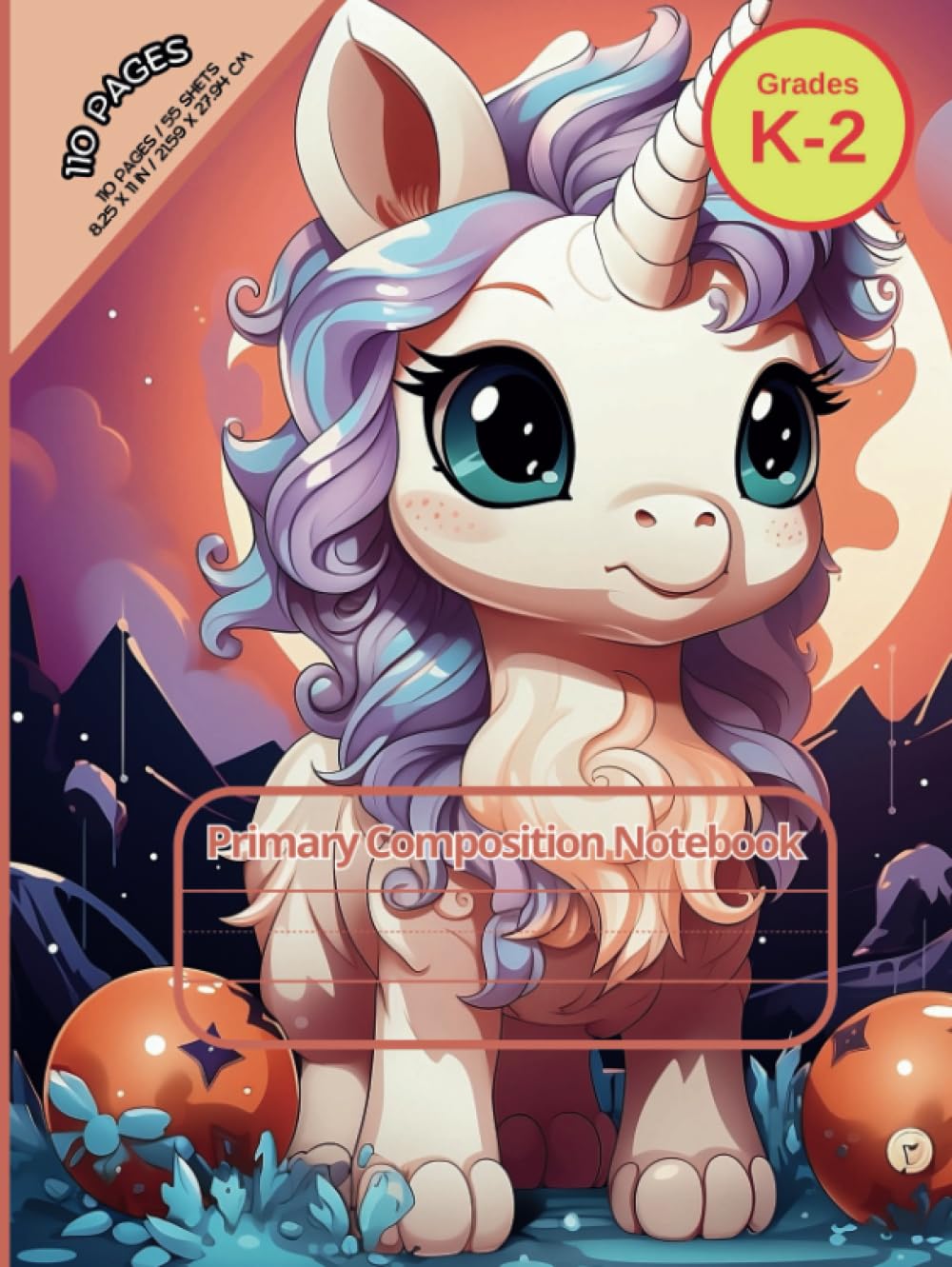 Unicorn Dreams 02: Primary Story Journal for Young Writers: Featuring Dotted Midline & Drawing Space, Unicorn Inspired Cover, Perfect Size 8.25 x 11"      Hardcover – Large Print, August 18, 2023