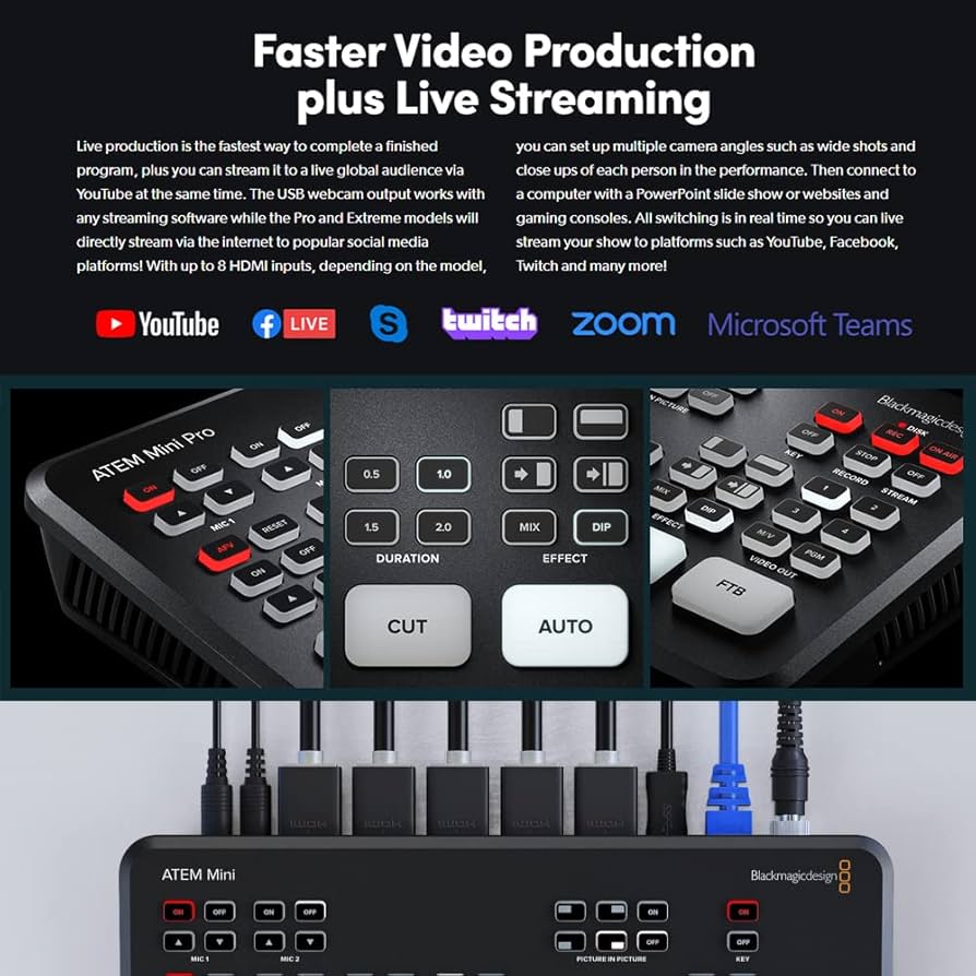 ATEM Mini Pro 新品同様 Amazon | 【国内正規品】 Blackmagic Design ライブ
