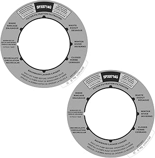 SPX0714G Sand Filter Valve Label Plate Sticker Replacement, for Hayward Multi-Port Valve Cover Label,Valve Position Label Works with The SP0714T or SPX0714BA 1.5" Vari-Flo Valve or Key Cover (2)
