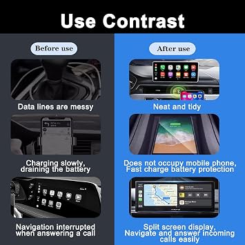Wireless CarPlay Adapter for Suzuki Brezza XL7 Swift Sport Splash Swace Twin MR, Auto Connect Plug and Play Module, Stable Connection CarPlay Converter, 2 in 1 No Lag Wireless Adapter