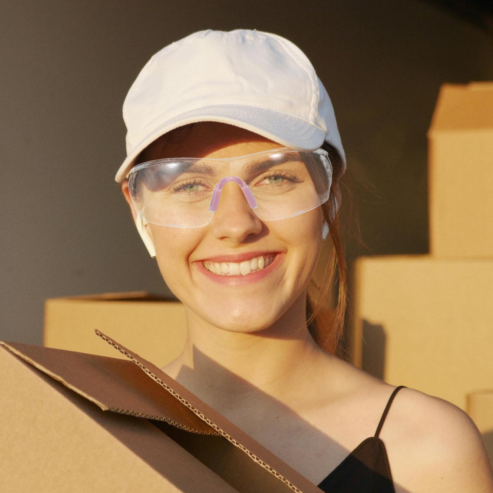 Lunettes de Protection Anti-buée et Coupe-vent pour et Travaux Industriels Lunettes Transparentes Résistantes Poussière et Vent Protection Oculaire Multifonction pour Extérieur