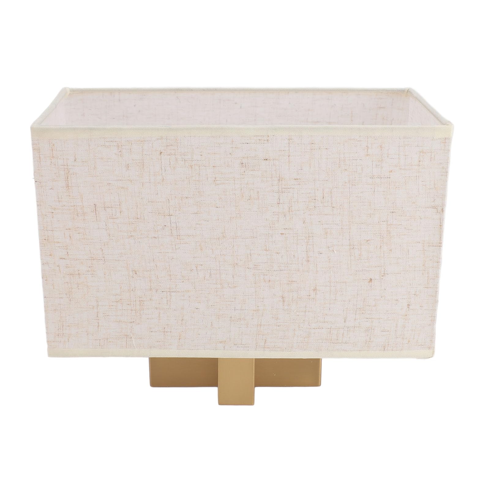 FTVOGUE Elegante Lampada da Parete in Lino e Ferro, Finitura Dorata, 28x14x17 cm, Applique Moderna per Interni, Camera da Letto, Soggiorno, E27, 40W