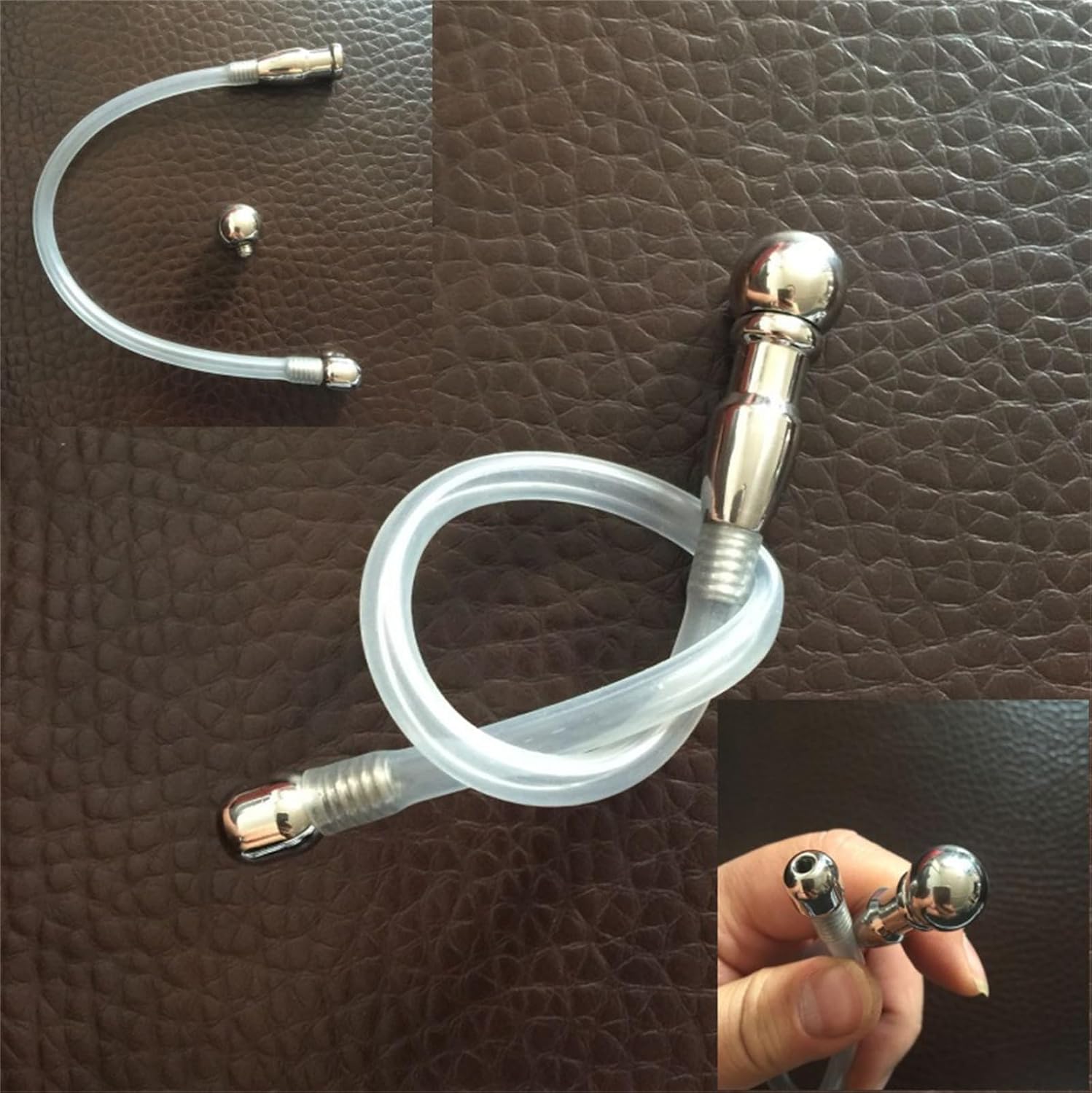 BDSM Metal Urethral Expander Male Urethral Masturbation Silicone Smooth Urethral Sound Urethral Plug Penile Plug Sex Toy
