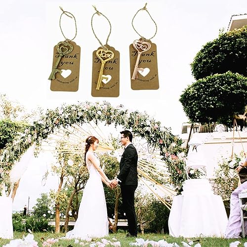 Miniatura 7 de 50 piezas de abrebotellas de esqueleto para despedida de soltera, boda, fiesta, recuerdo de recuerdo con etiqueta de escolta y cuerda de yute (negro