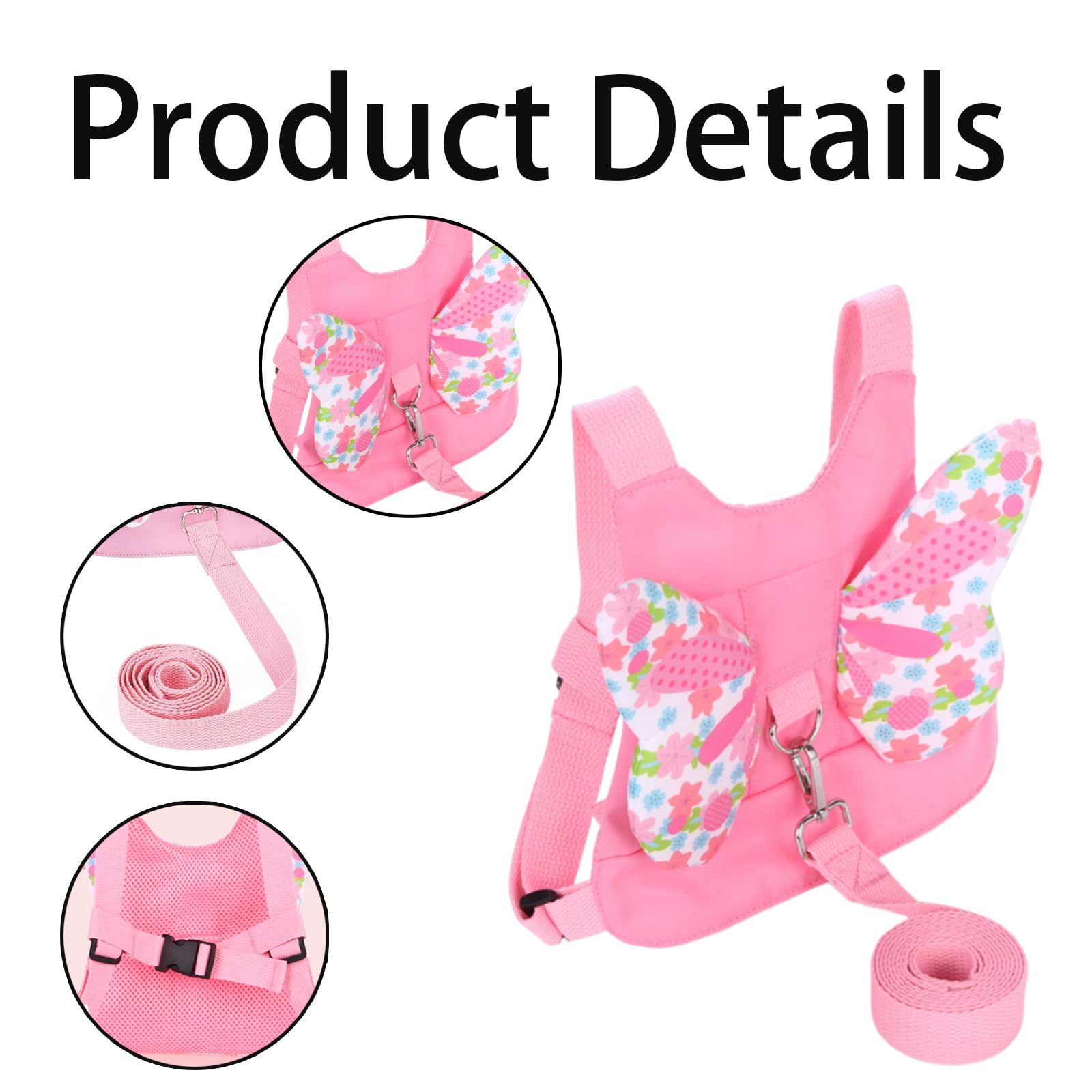 Baby Reins Toddler Reins, Baby Reins Walking Harness Butterfly Wings Baby Toddler Walking Harness - Image 2