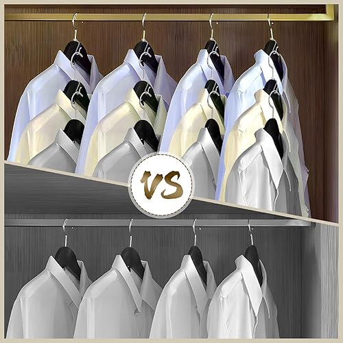 Miniatura 4 de 50 ganchos de metal para colgar ropa estable para diferentes perchas de ropa, 0.34 pulgadas de diámetro, color plateado