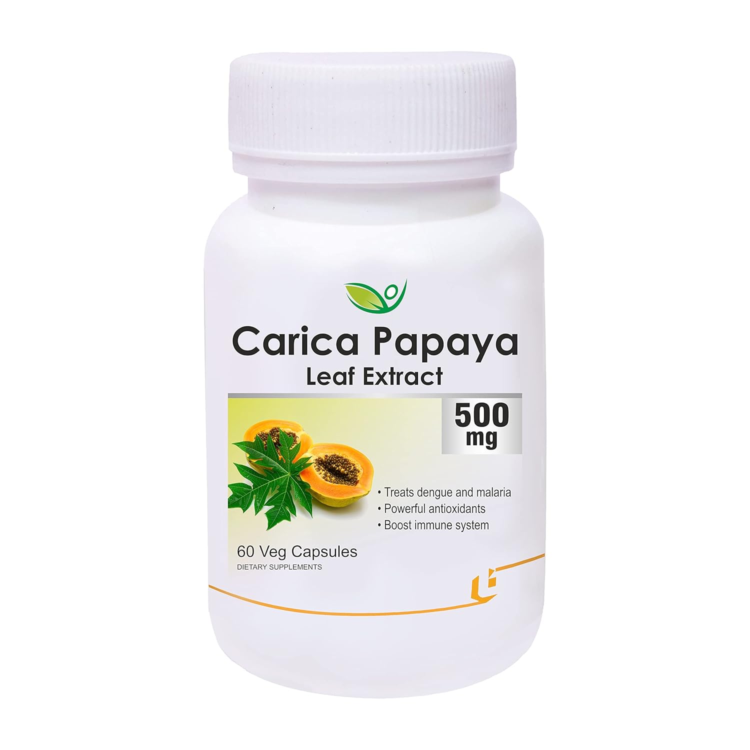 Carica Papaya Leaves Extract 60 Veg Capsules (450mg