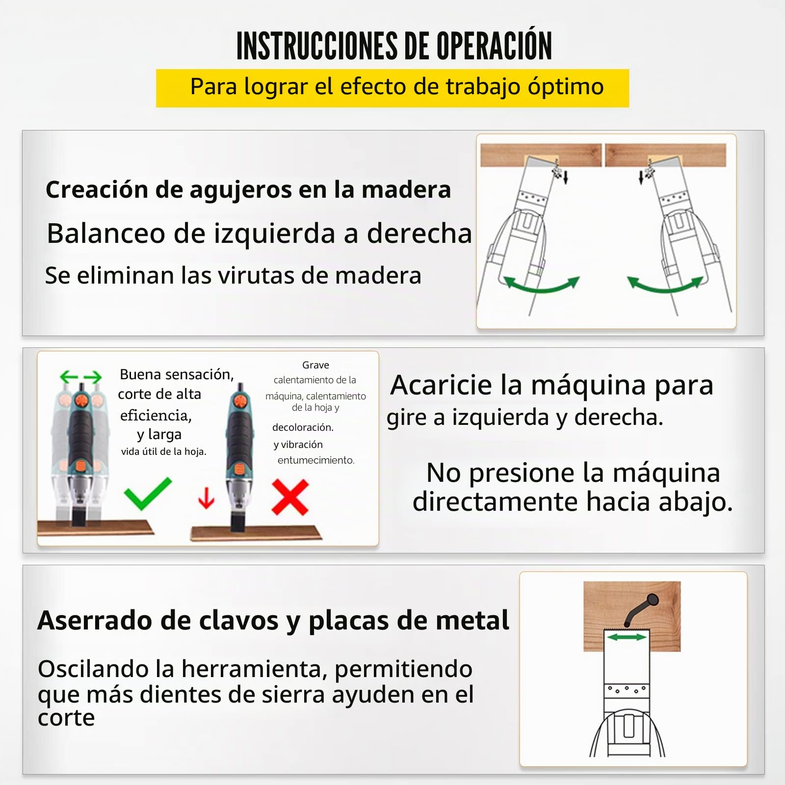 VEVOR Hojas de Sierra Multiherramienta Oscilante 100 Piezas Kit de Hojas de Sierra Oscilante 1-3/8 pulgadas Cuchillas de Herramientas Oscilantes Material de HCS para Madera Plástico
