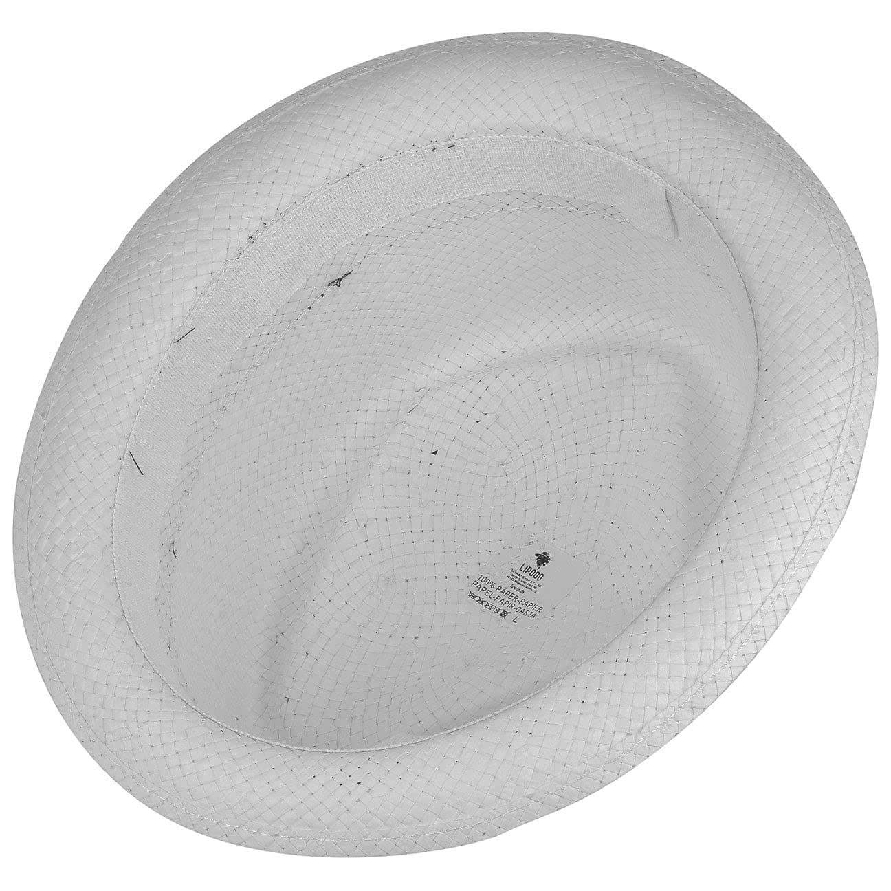 LIPODO Amatillo White Sombrero Pork pie Paja Estilo Diamond Unisex Primavera Verano
