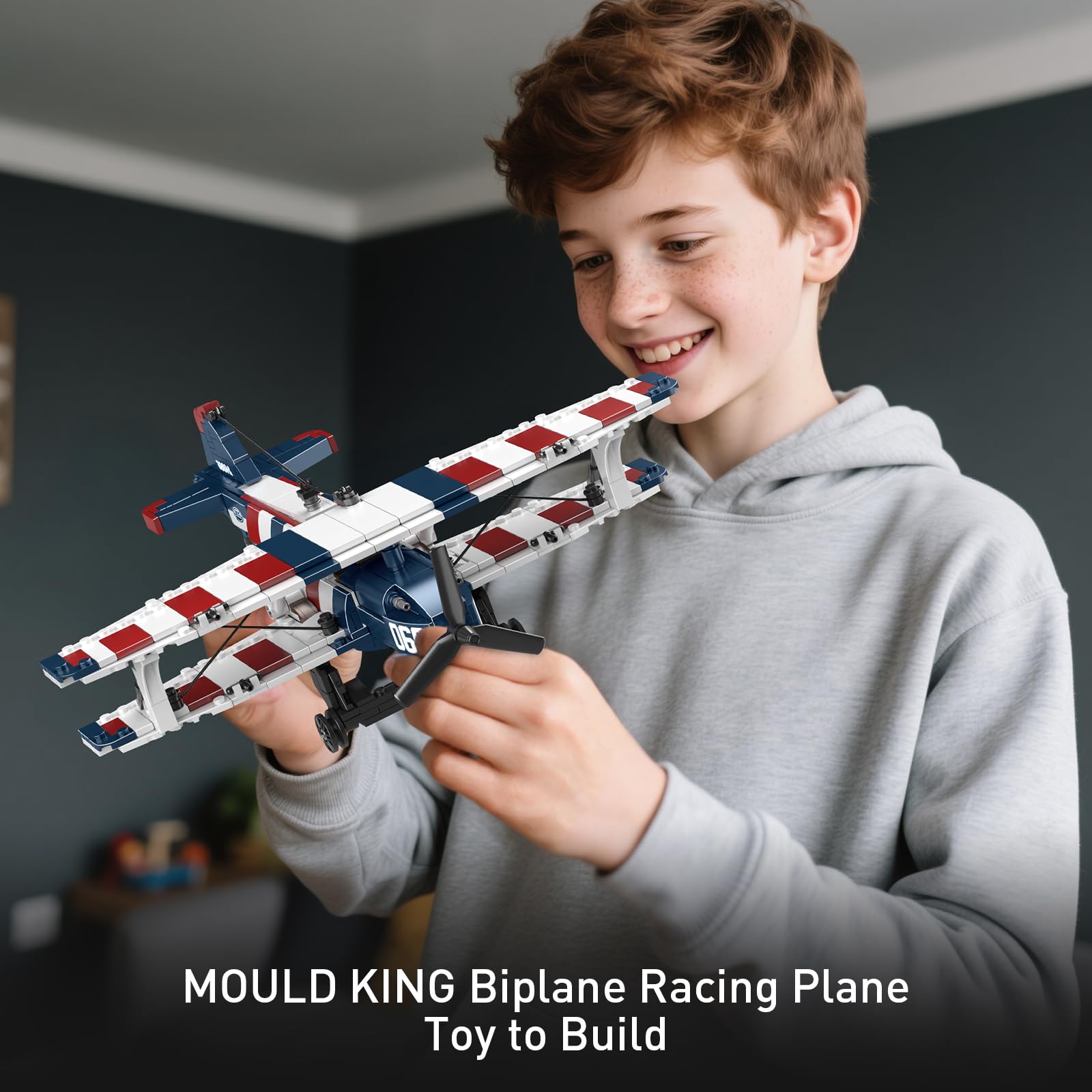 Mould King 24066 - Modèle d'avion de course pour enfants - 540 pièces - Jouet pour garçons et filles à partir de 8 ans