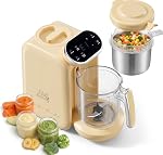 Chefhandy Baby Food Maker with Stainless Steel Steam Basket, 5-in-1 Baby Food Processor, Steamer & Blender, Auto Cooking, Pureeing, Reheating & Steam Cleaning, BPA-Free, 6 Reusable Pouches, Green