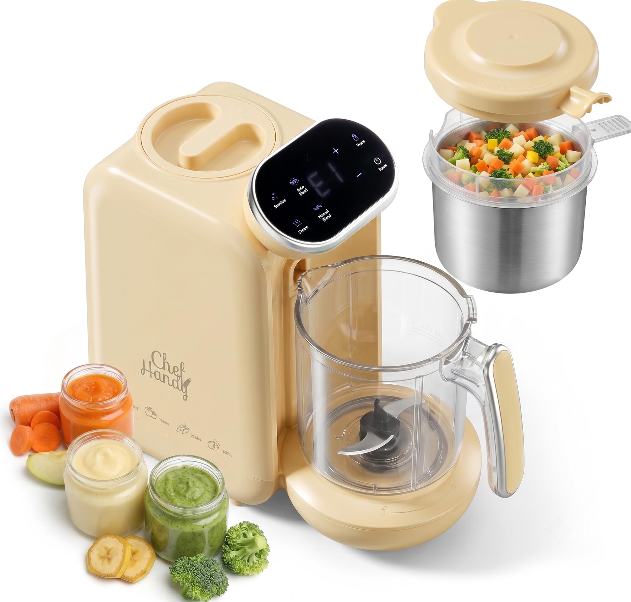 Amazon.com: Chefhandy Baby Food Maker, One-Step Steamer & Blender