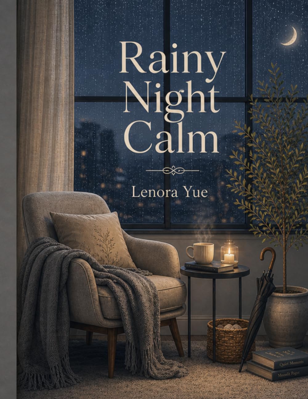 Rainy Night Calm: An Elegant Adult Coloring Book of Quiet Indoor Moments, Rainy Windows, Umbrellas, and Gentle Evening Stillness