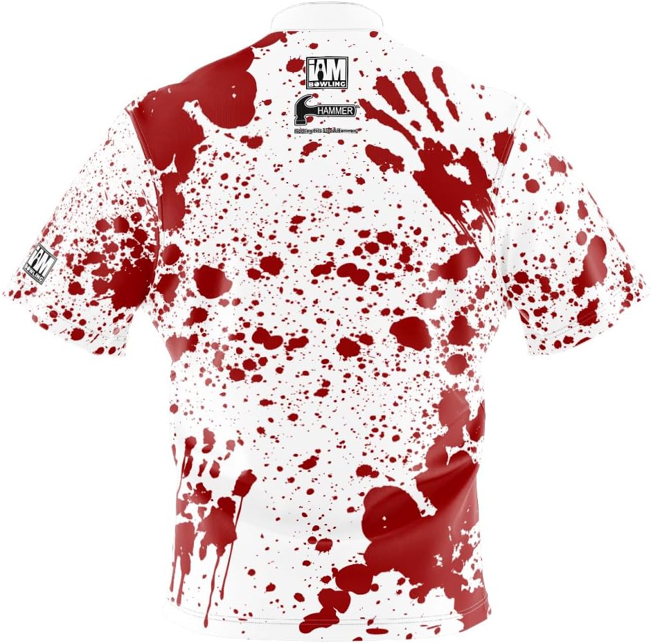 Logo Infusion I AM Bowling Jersey Short Sleeve Sash Collar 2255-HM Made in USA Hammer