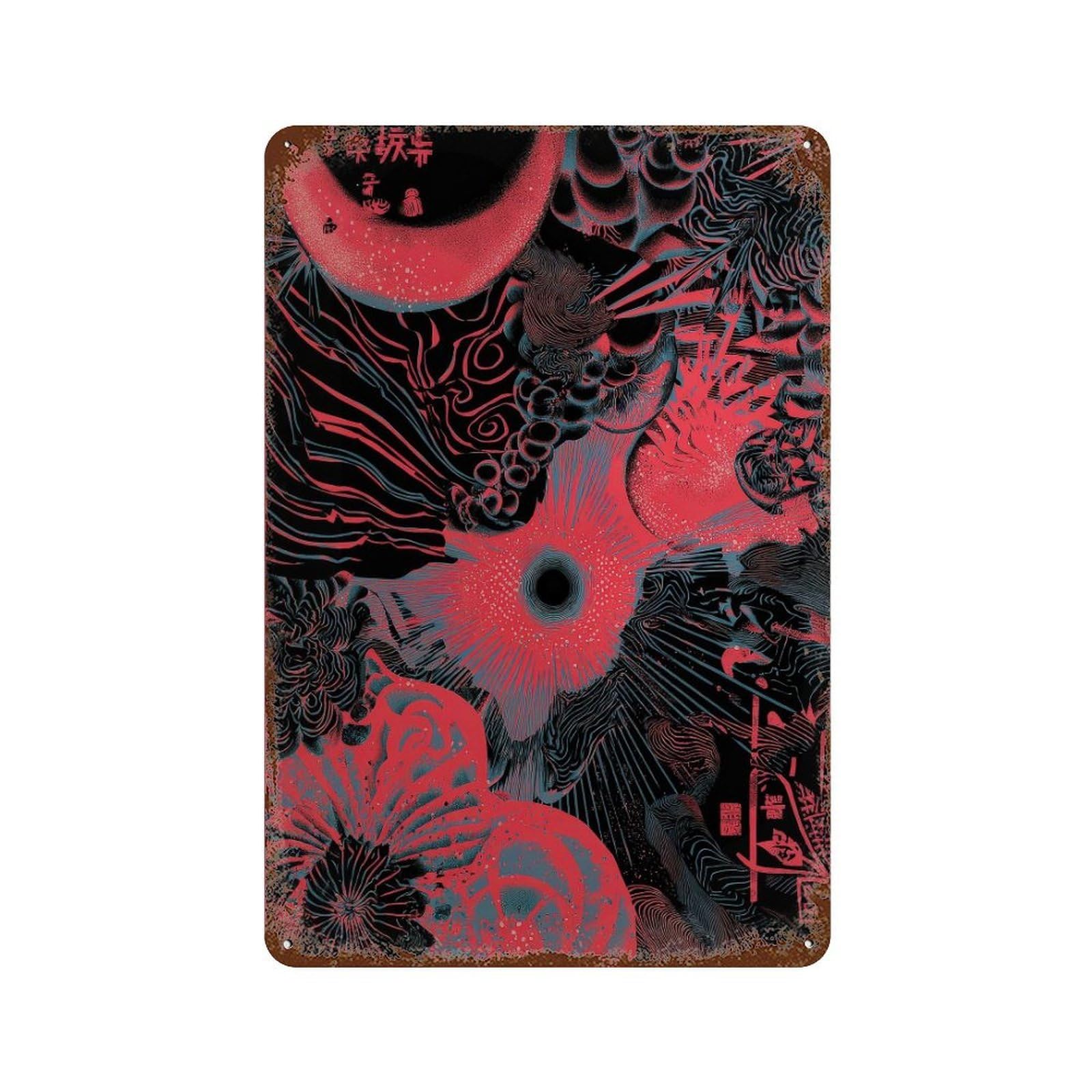 xiaoxiaoshen Abstract Cosmic Scene. Psychedelic Surreal Wall Decor Art Metal Tin Poster Modern Home Decor Art Home Bar Shop Decorations Vintage Sign 30x20cm