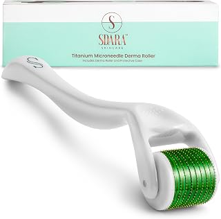 SdaraSkincare Derma Roller Microneedling Tool for Face, Hair & Beard - Free Storage Case Included, Unisex