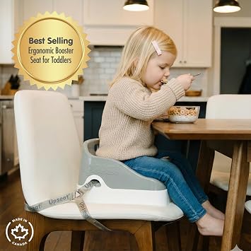 Upseat Boost - The Original Ergonomic Toddler Booster Seat for Dining Table, Developed with Physical Therapists to Encourage Posture, Adjustable Height, Easy to Wipe Clean, and Travel-Friendly