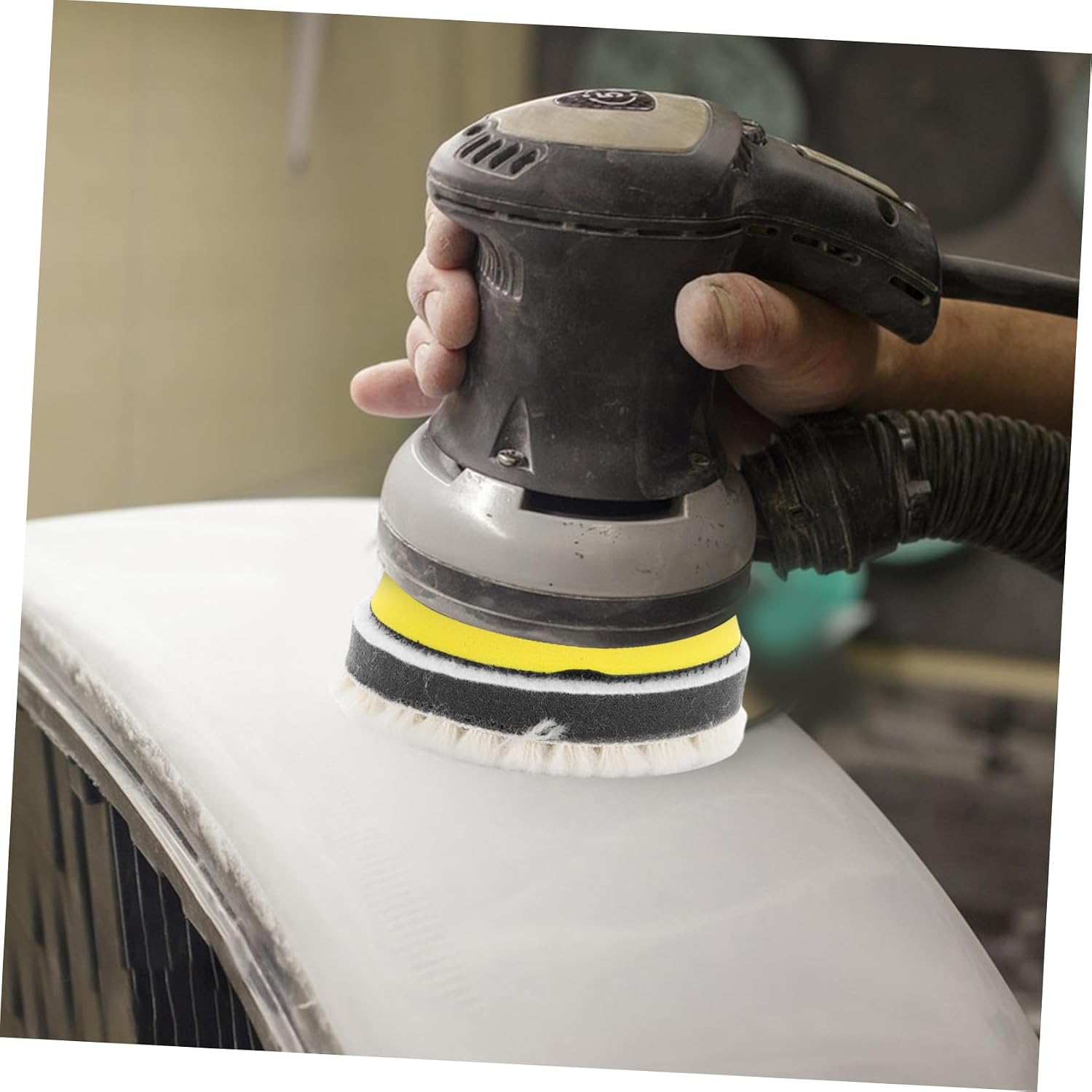 Alipis 5sets Wool Buffing Wheel and Polishing Pads for Drill Includes Sanding Disc Pad and Waxing Wool Wheel for Car Detailing and Polishing Multifunctional Assorted