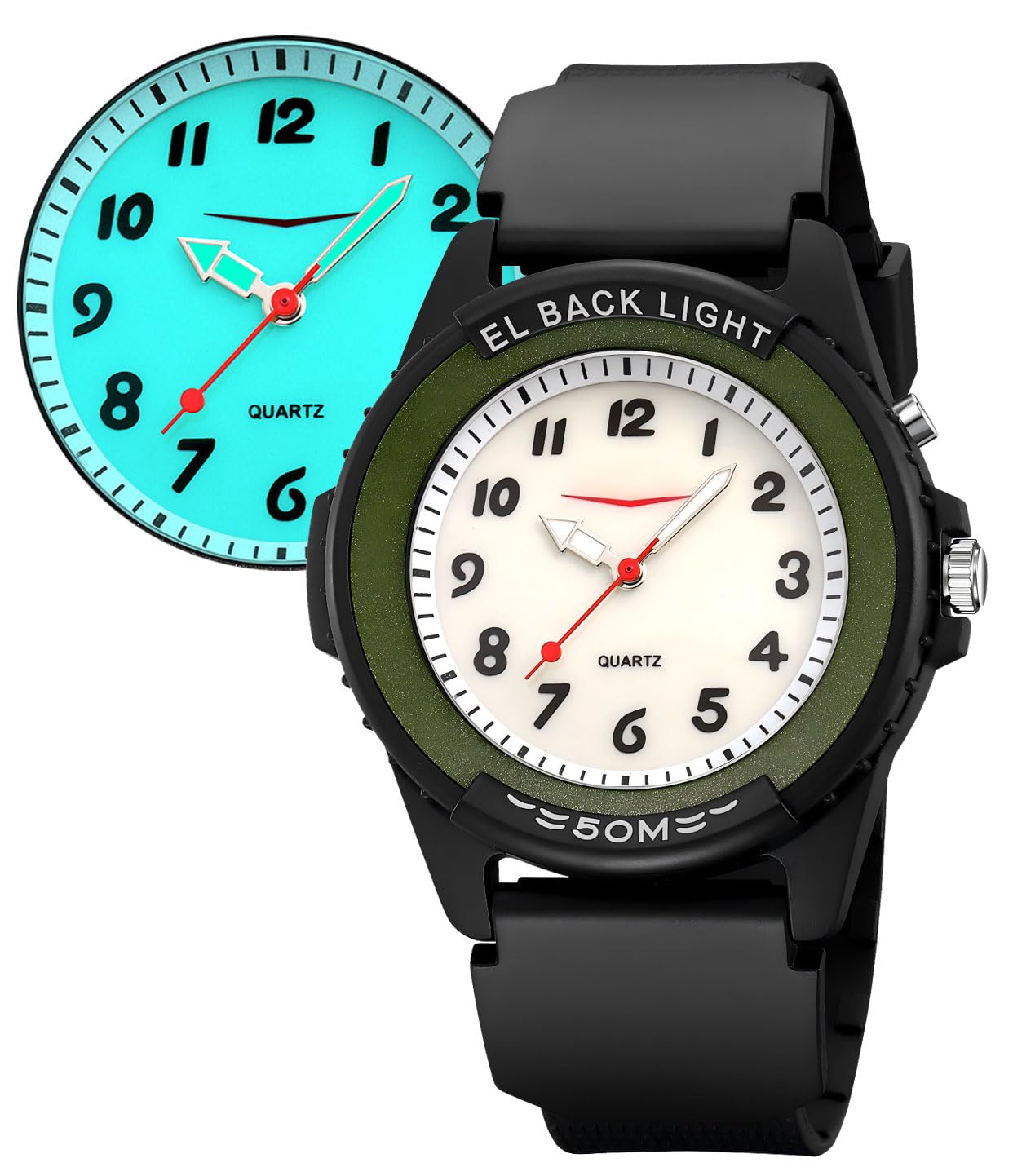 findtime Analoge Damenuhr Klein Schmal Quarzuhr Diamond Gliz