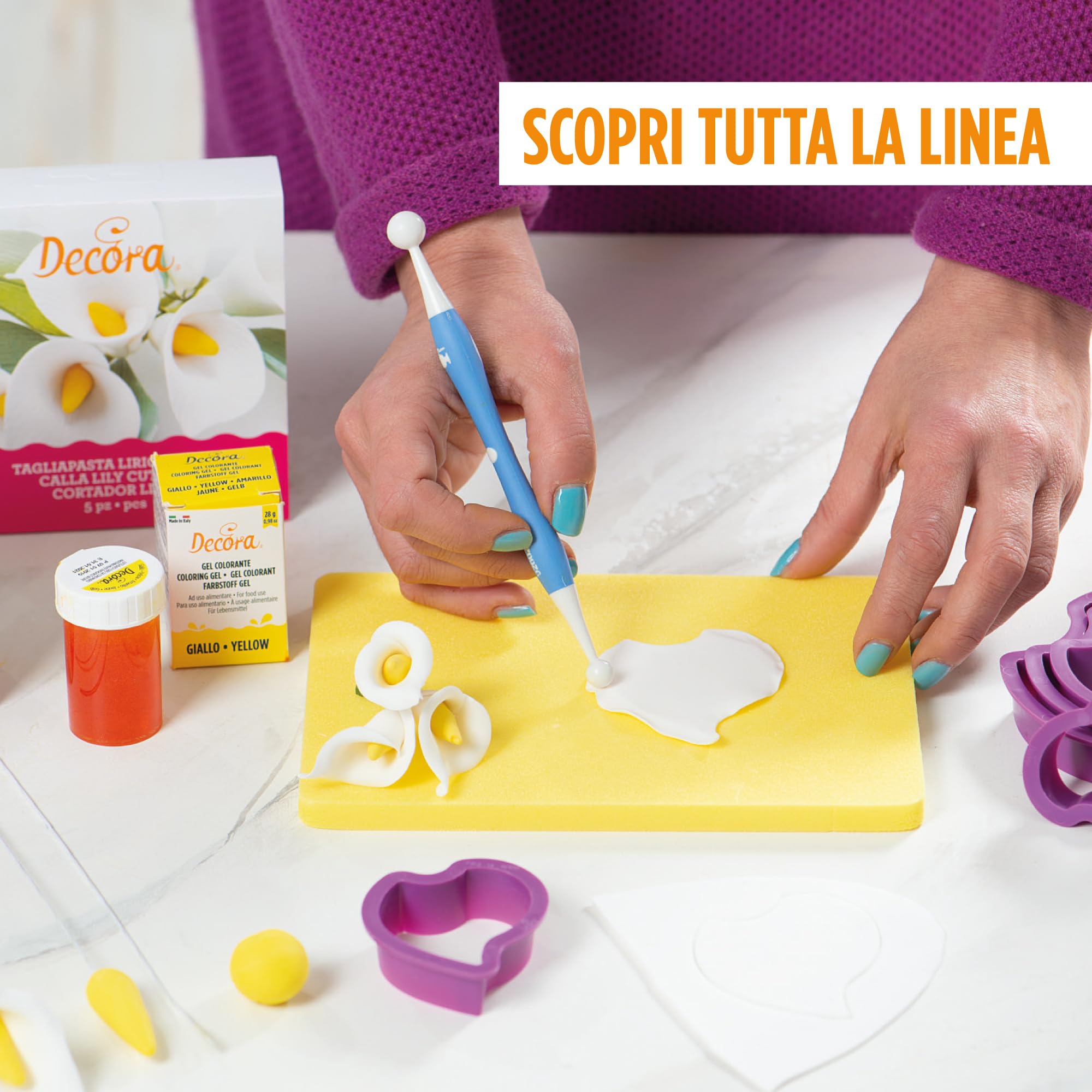 Decora 0310205 Pasta Di Zucchero Bianca Decora 5 Kg, Con Burro di Cacao, Perfetta per Modelling