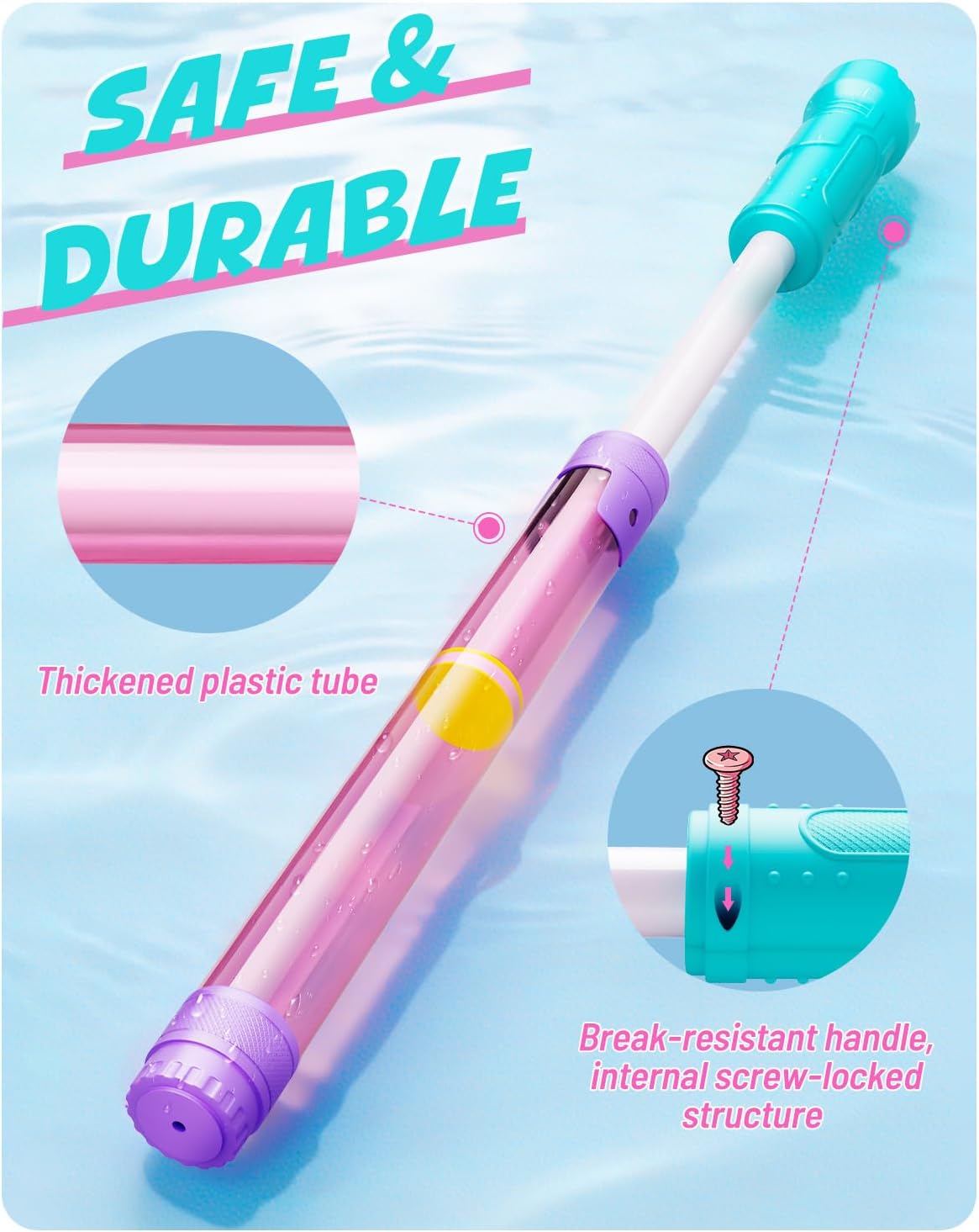 Water Guns for Kids & Adults, Squirt Gun Water Blaster Bulk, 40ft Long Range, 6 Colors, Summer Outdoor Toys for Pool Beach Backyard Water Fighting Games (24 Pack)