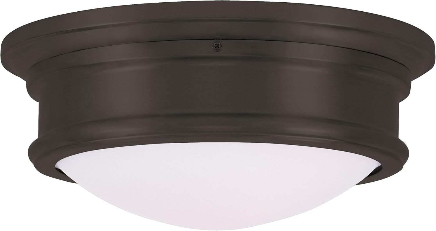 Livex Lighting 7342-07 Astor 2 Light Ceiling Mount, Bronze