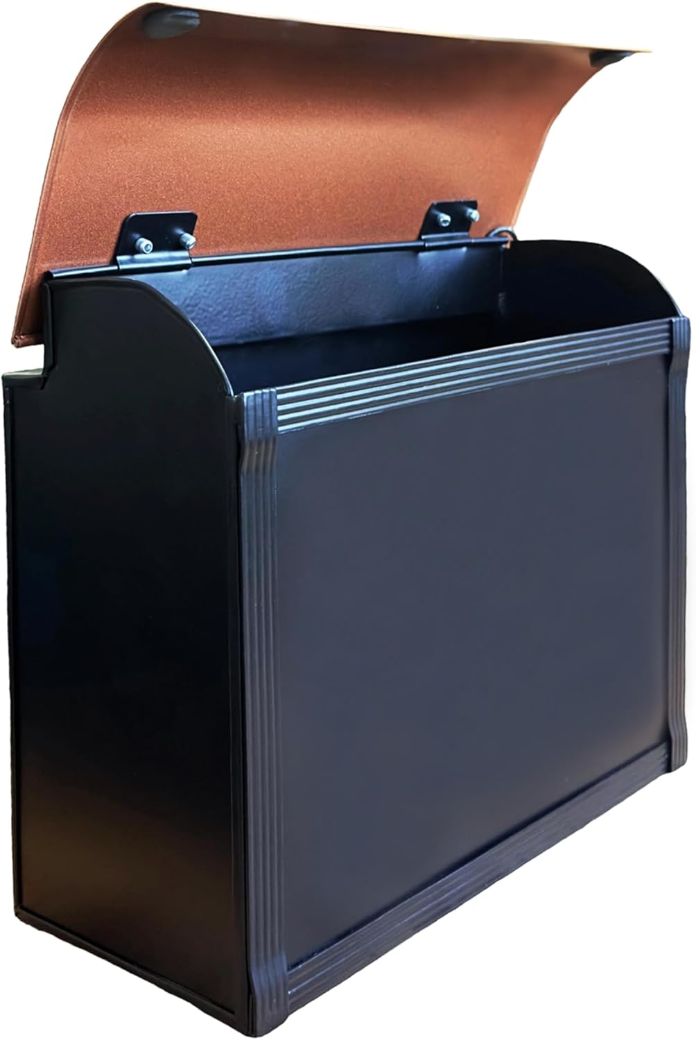 NACH Handle Wall Mount Mailbox, Large Mailboxes for Outside Wall Mount, Extra Large Capacity Mailbox for Outside, Black & Copper, Outdoor Mailboxes, 12.2x5.4x10 Inches, Wall Mailbox, MB-8101