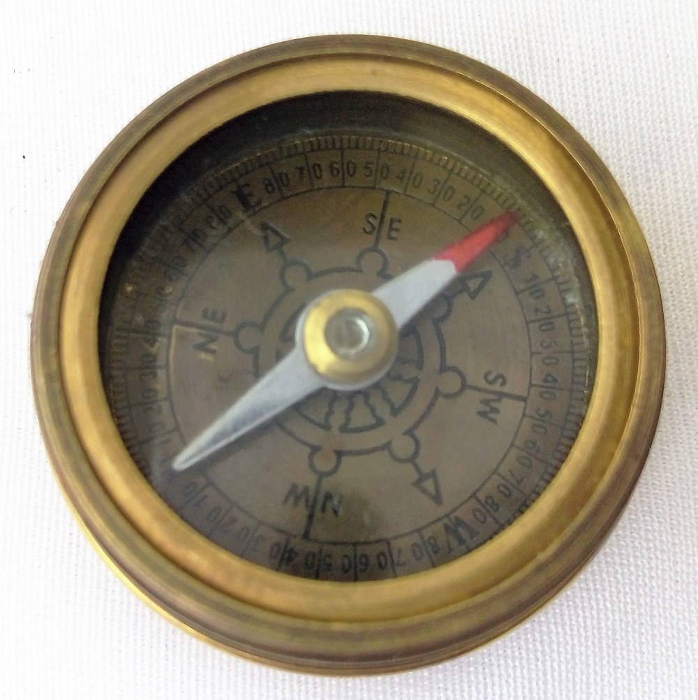 kartique náuticos brújula con Effil Torre grabado tamaño 1,5 Inch- para dirección/de viaje/viaje/regalo