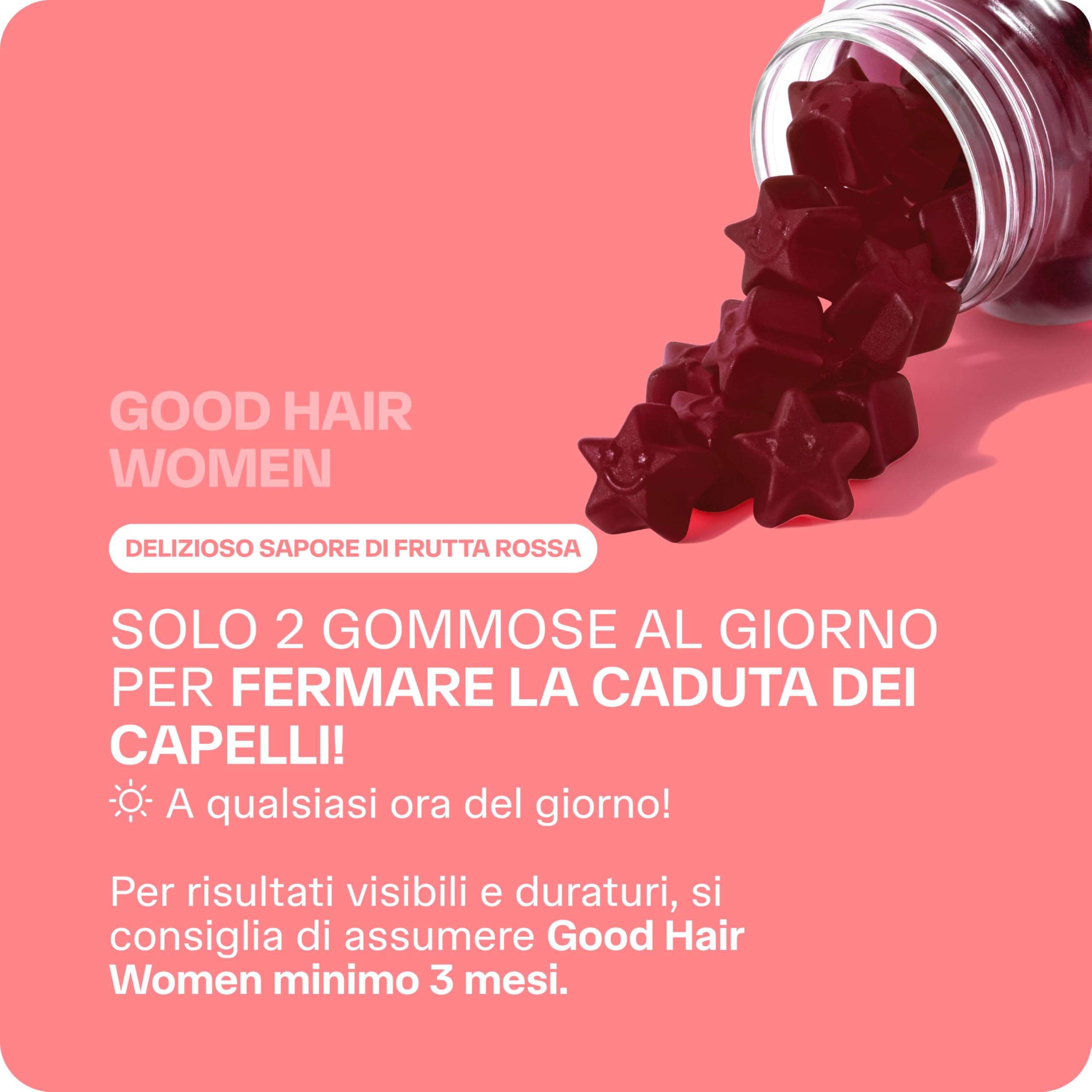 Lashilé Beauty - Integratore alimentare anti-caduta capelli - Crescita e Fortificazione capillare - Good Hair Women - Made in France - Biotina Zinco Ferro MSM Vitamine B6 - Cura 3 Mesi 180 Gummies