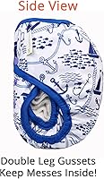 Vista 3 de OsoCozy Fundas de pañales de tela de talla única: ajuste a presión ajustable y refuerzos de doble pierna para bebés niños y niñas de 8 a 35 libras.