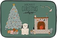 Vista 339 de Caroline's Treasures CK7824DDM - Tapete absorbente para secado de platos con diseño de bulldog inglés, rojo y blanco, para encimera de cocina, 14 x