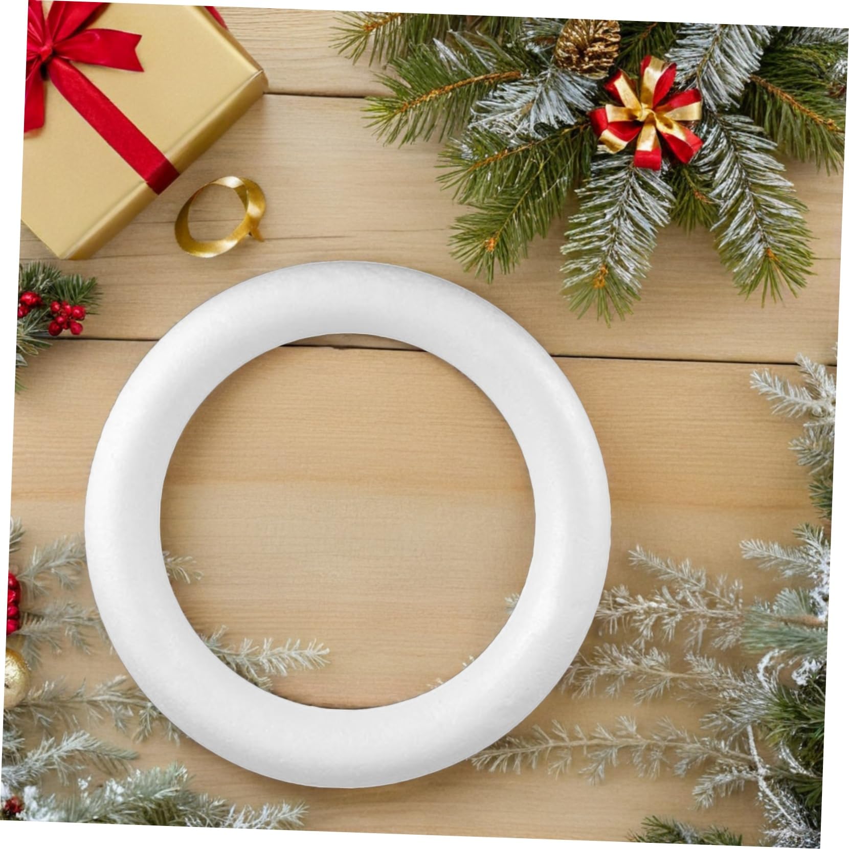 ULTECHNOVO 3pièces Kit de Couronne de Noël Cercles Mousse pour Loisirs Créatifs Décorations de Porte Entrée DIY Noël et Thanksgiving