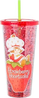 Silver Buffalo Strawberry Shortcake Confetti Cold Cup, 32 Ounces