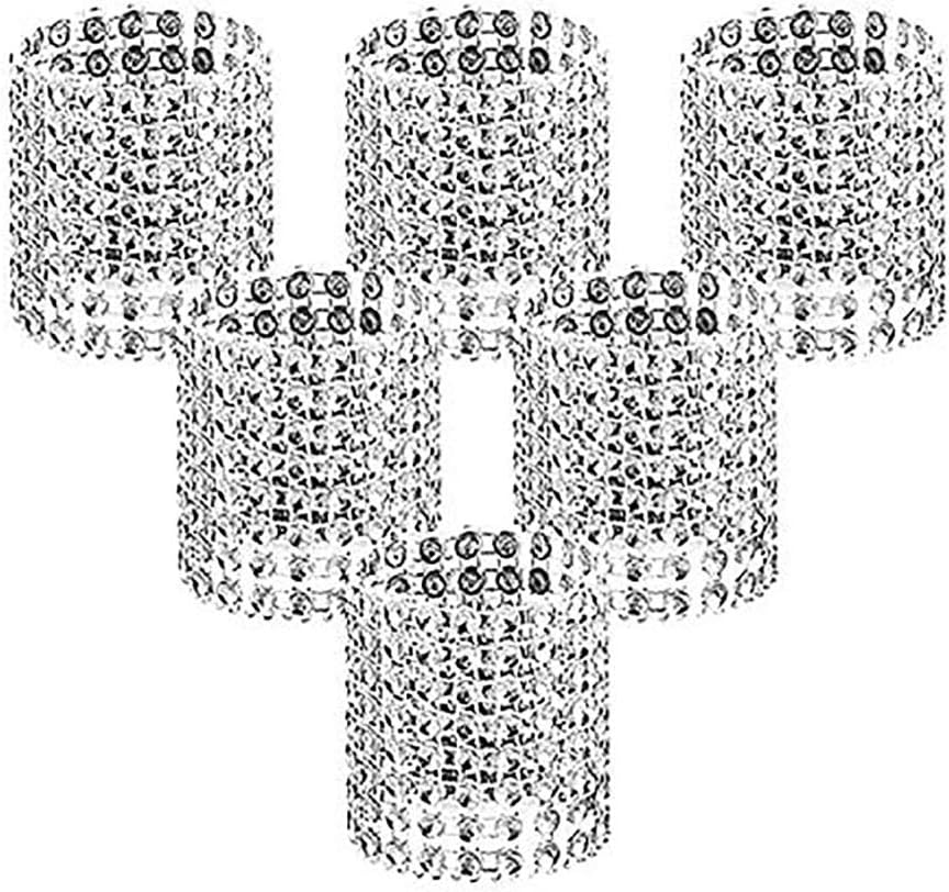 Angels' Napkin Rings, Silver Rhinestone Napkin Rings Buckles for Table