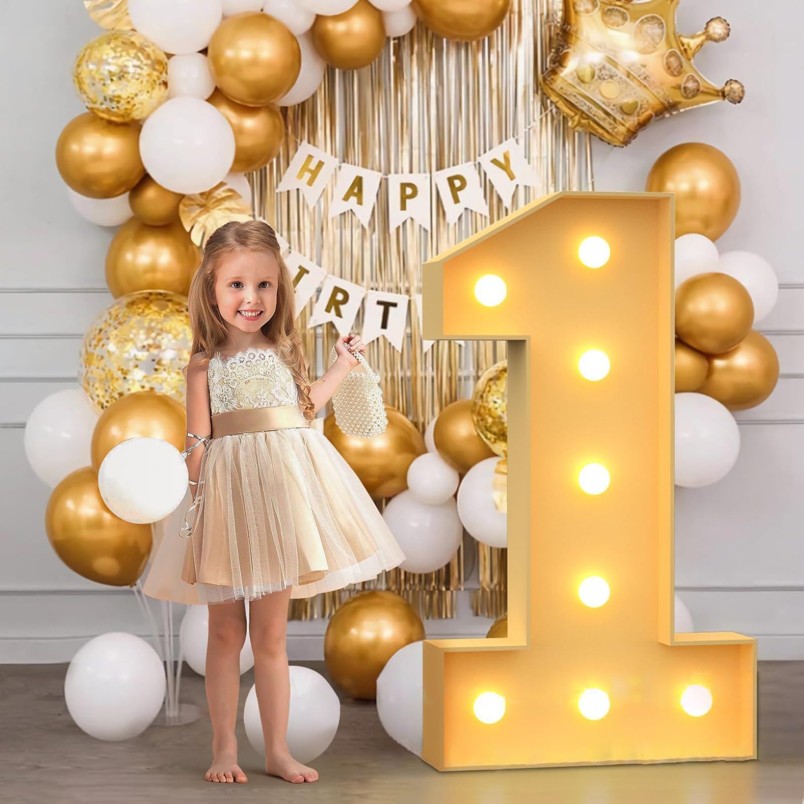 Chiffres lumineux anniversaire 120cm grand panneau mosaïque numéros chapiteau