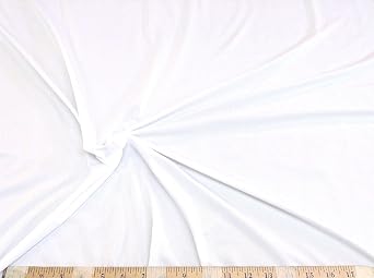 Discount Fabric Light Weight Spandex 4 Way Stretch White LY785 10 Yard Lot Continuous