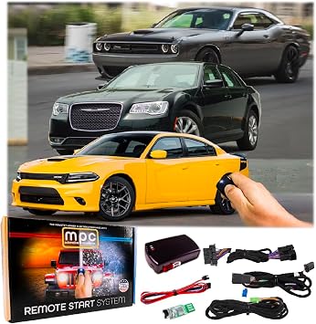 MPC Remote Start Compatible with Chrysler 300 & Dodge Charger 2011-2017 || Dodge Challenger 2015-2017 || Plug and Play || Push to Start Only || Lock 3X to Start