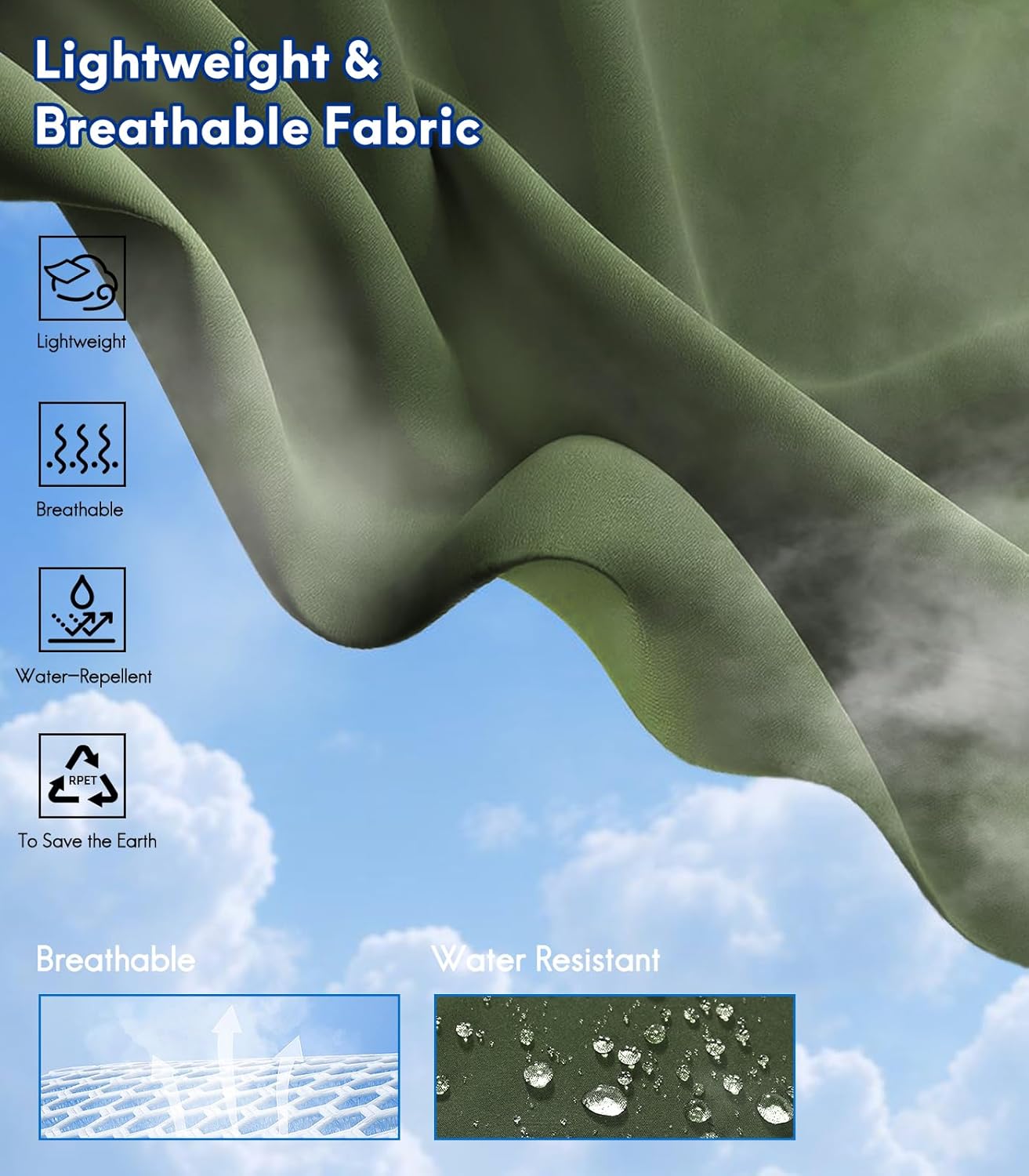 Haimont Men's Hiking Cargo Shorts 9" Lightweight Quick Dry Tactical Shorts 5 Zipper Pockets Fishing Travel Camping - Image 6